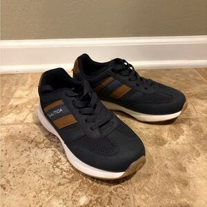 Nautica Navy and Brown Kids' Sneakers